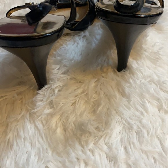 MICHAEL Michael Kors Black Patent Leather Slingback Shoes Size 9.5 Sandals - Picture 5 of 6